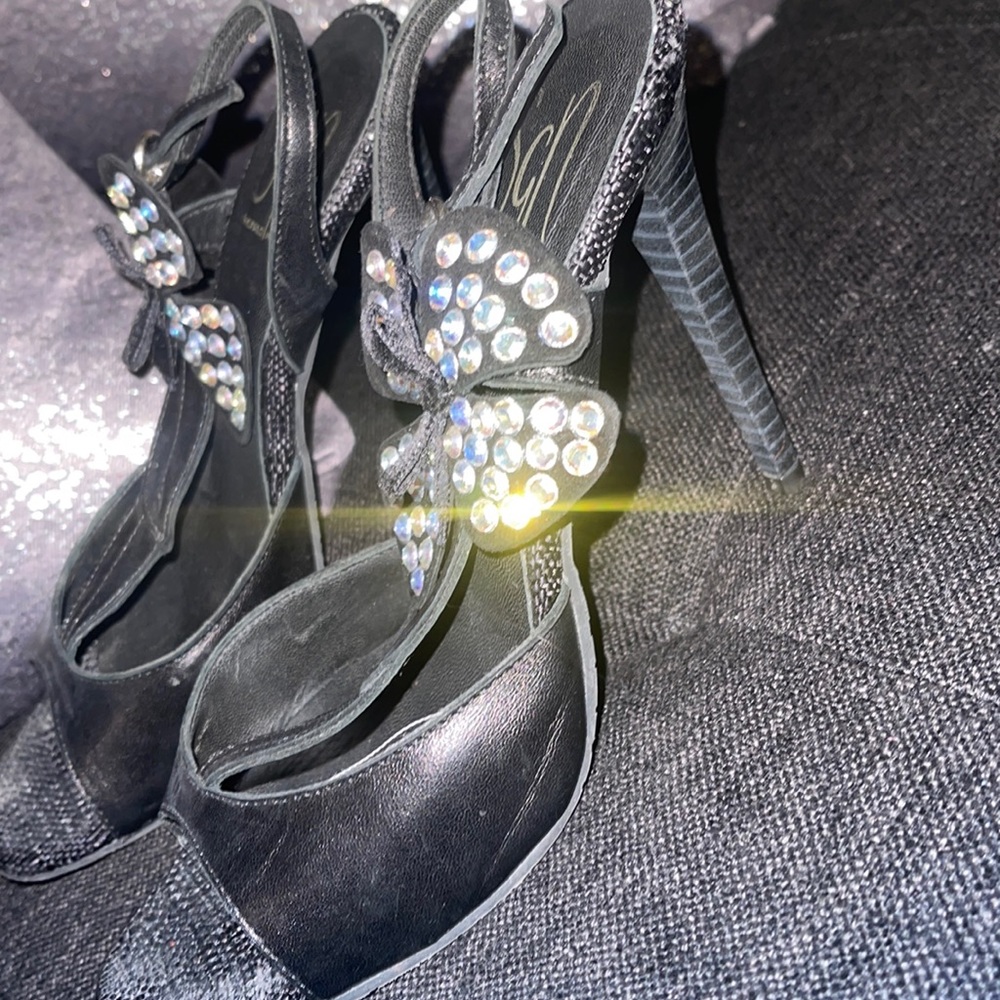 Black Leather SGN sandals